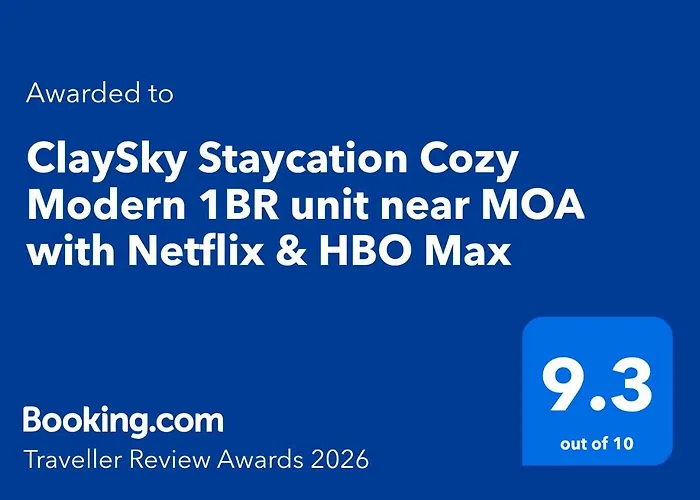 Claysky Staycation Cozy Modern 1br Unit Near Moa With Netflix & Hbo Max Apartment